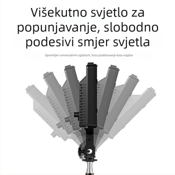 40W fotografijsko svjetlo s dvostrukim napajanjem ( baterija i mreža ), ABS mekani svjetlosni panel, svjetlo za uljepšavanje, trobojni LED za prijenos uživo, prilagodljiva jačina