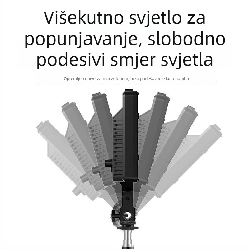 40W fotografijsko svjetlo s dvostrukim napajanjem ( baterija i mreža ), ABS mekani svjetlosni panel, svjetlo za uljepšavanje, trobojni LED za prijenos uživo, prilagodljiva jačina