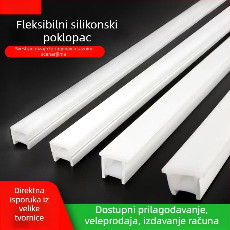 Silikonska LED traka za vanjsku upotrebu, vodootporna 24V, fleksibilna i ugradna, 120 LED 2835, 12W, dužina 100 m