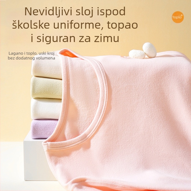Djevojčice toplo donje rublje set: debeli jesenski gornji dio i hlače, udoban, antibakterijski