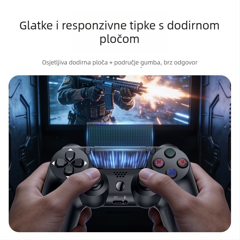 Yesido bežični Bluetooth gamepad s šestosnim senzorom pokreta, vibracijom, ugrađenom baterijom, RGB osvjetljenjem, višestruka platformska kompatibilnost