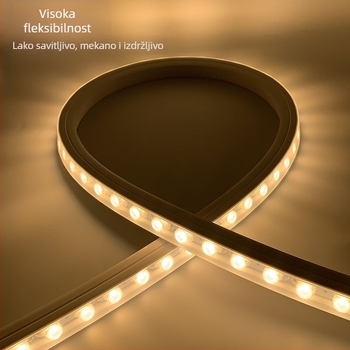 Silikonski LED trak za vanjsku upotrebu, vodootporan, 24V, fleksibilan, dimabilan, visoka svjetlost