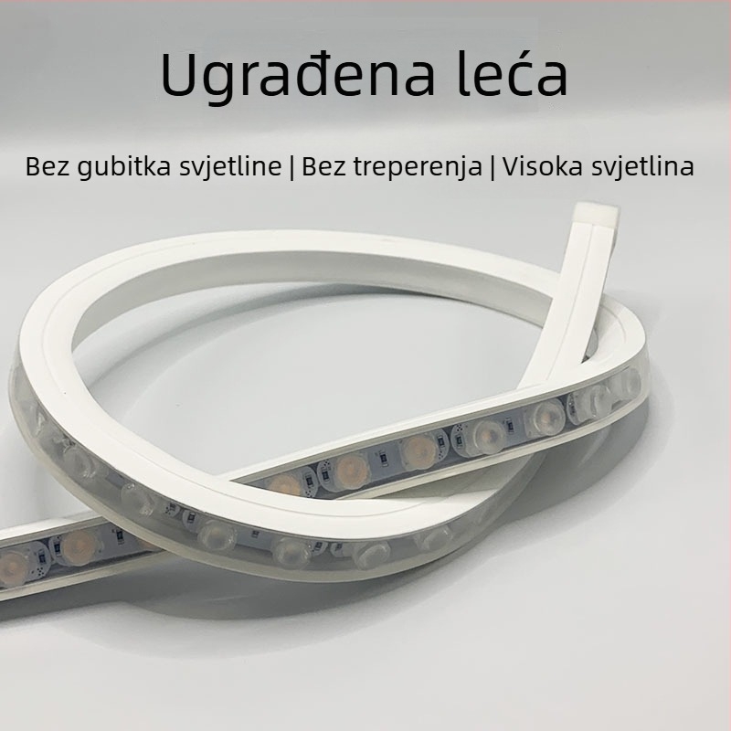 Silikonski LED trak za vanjsku upotrebu, vodootporan, 24V, fleksibilan, dimabilan, visoka svjetlost