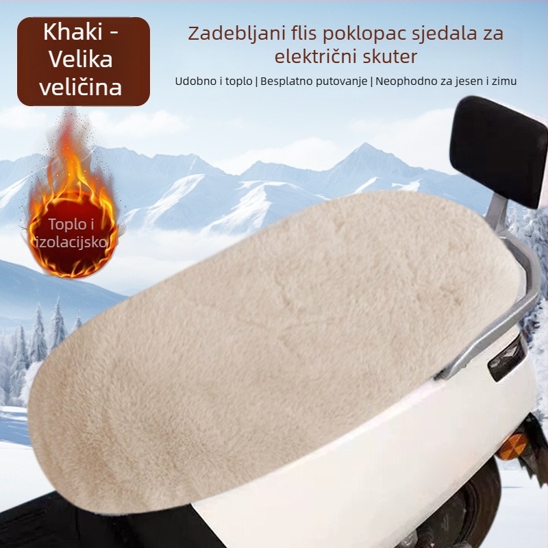 Topli plišani navlaka za sjedalo električnog motocikla, univerzalna za sve sezone