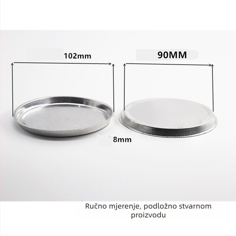 CKSLAB posuda za mjerenje vlage, aluminijska posuda za vaganje, 90 mm, 50 kom./kutija, H1008