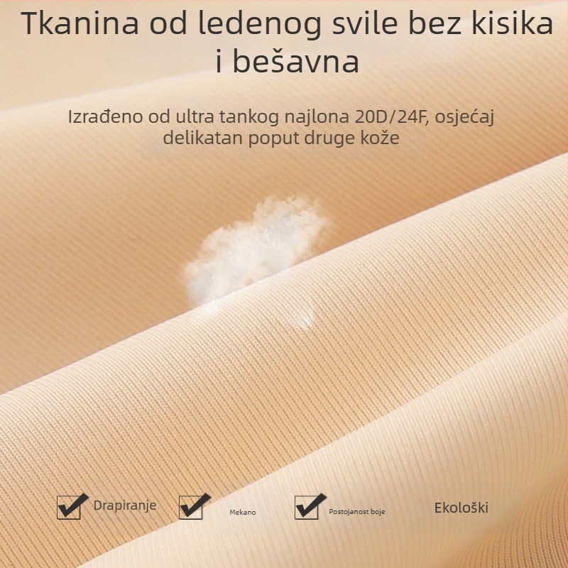 Ženske sigurnosne šorce od ledenog silk materijala, bezšivne, tanke za ljeto, s čipkastom bazom, pogodne za vanjsku nosivost, velike veličine