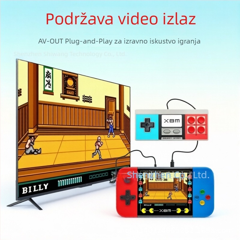 X8M mini ručna igrica 500 u 1 za djecu – edukativne zagonetke, avanture, AV izlaz, poklon