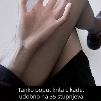 Crne ultra-tanke pantyhose za žene, prirodan osjećaj, 0D visoka prozirnost, proljeće-ljeto