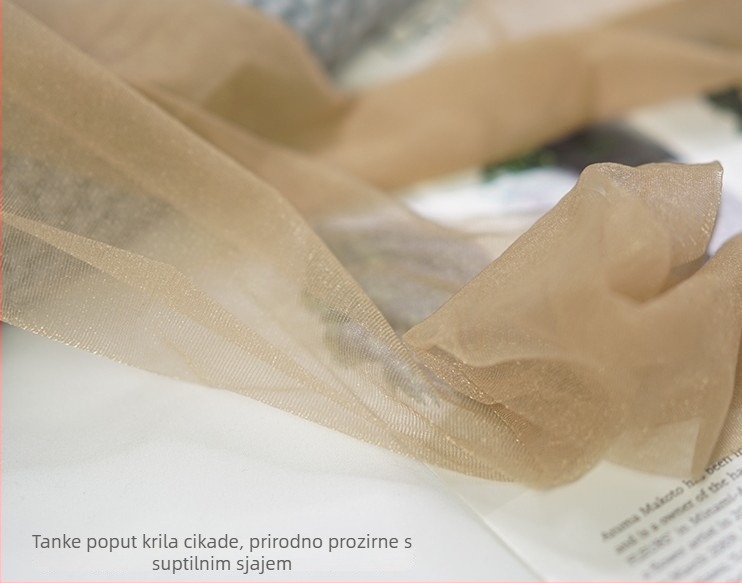Perlaste sjajne najlon čarape - ultra tanke crne čarape za žene
