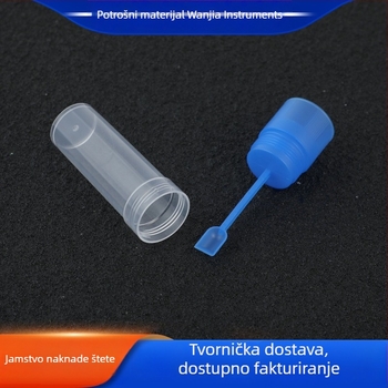 Jednokratna posudica za uzorkovanje stolice, 15 ml, unutarnji vijčasti poklopac, cijev za uzorak stolice