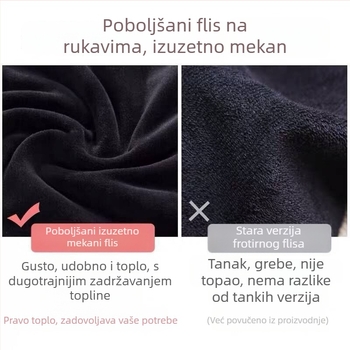 Ženski termalni top s V izrezom, čipkasti dugi rukavi, flis podstava, debeli osnovni sloj, udoban topli vrh