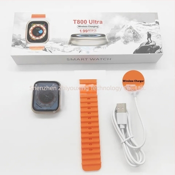 T800 Ultra pametni sat, četvrtasti brojčanik, 44 mm, silikon narukvica, višejezično sučelje, NFC, Bluetooth pozivi, praćenje sna, mjerenje zasićenja kisikom u krvi, bežično punjenje