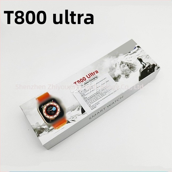 T800 Ultra pametni sat, četvrtasti brojčanik, 44 mm, silikon narukvica, višejezično sučelje, NFC, Bluetooth pozivi, praćenje sna, mjerenje zasićenja kisikom u krvi, bežično punjenje