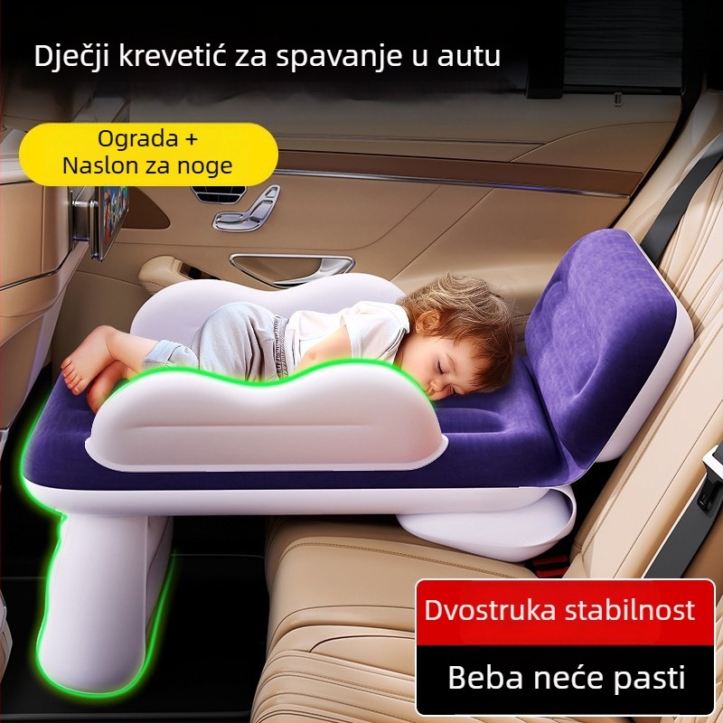 Putni krevetić za bebu — napuhljiva madrac za stražnje sjedalo
