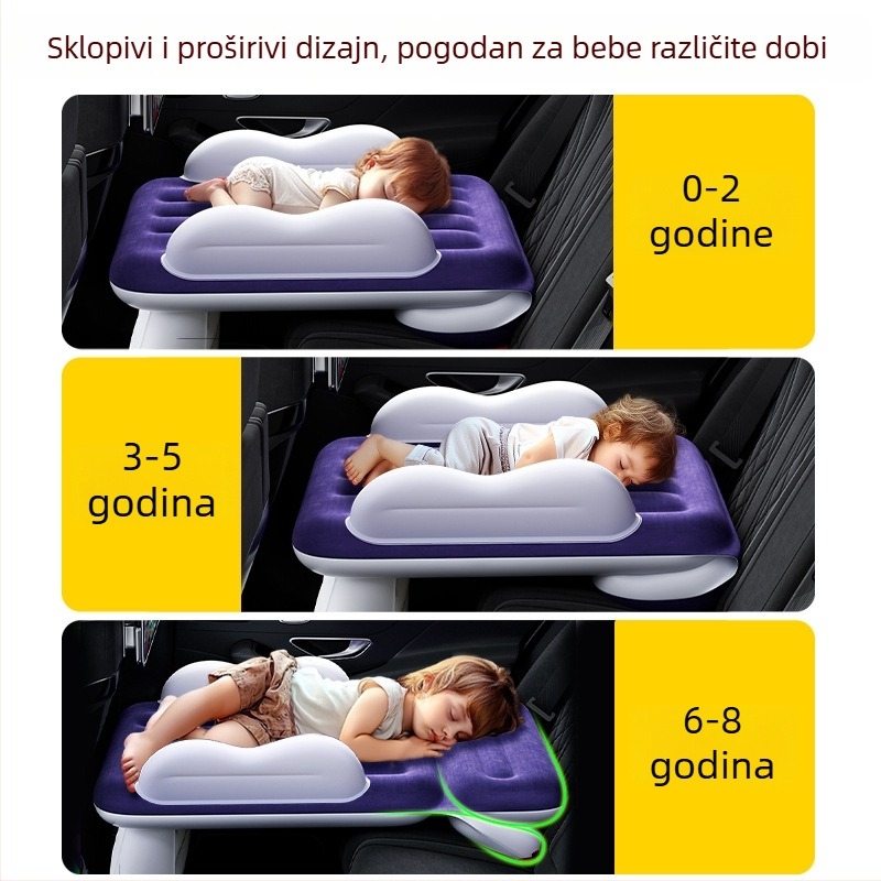 Putni krevetić za bebu — napuhljiva madrac za stražnje sjedalo