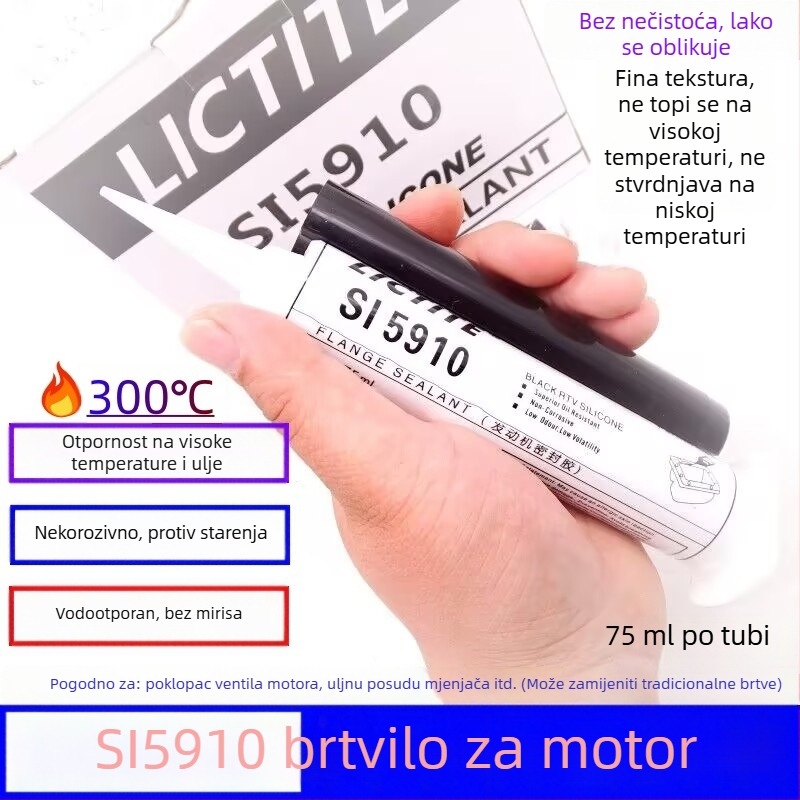 SI5910 Motorni sealant za automobile, brtva za uljnu posudu, otporan na ulje, visoka temperatura, vodootporan, crna guma