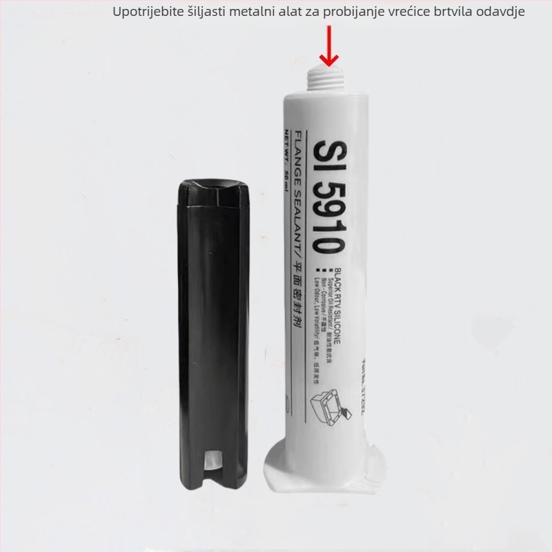 SI5910 Motorni sealant za automobile, brtva za uljnu posudu, otporan na ulje, visoka temperatura, vodootporan, crna guma