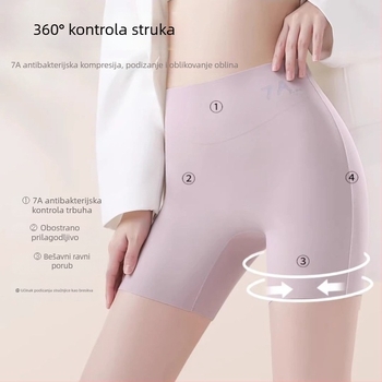7A sigurnosne ženske šorce visokog struka od Ice Silk, 3-u-1 oblikovno donje rublje s kontrolom trbuha i dizanjem bokova, bez oštrih rubova