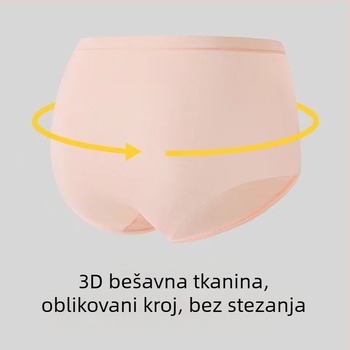 Ženske gaćice od modalnog materijala s antibakterijskom podstavom od pamuka, prozračne, bezšivne, plus veličina
