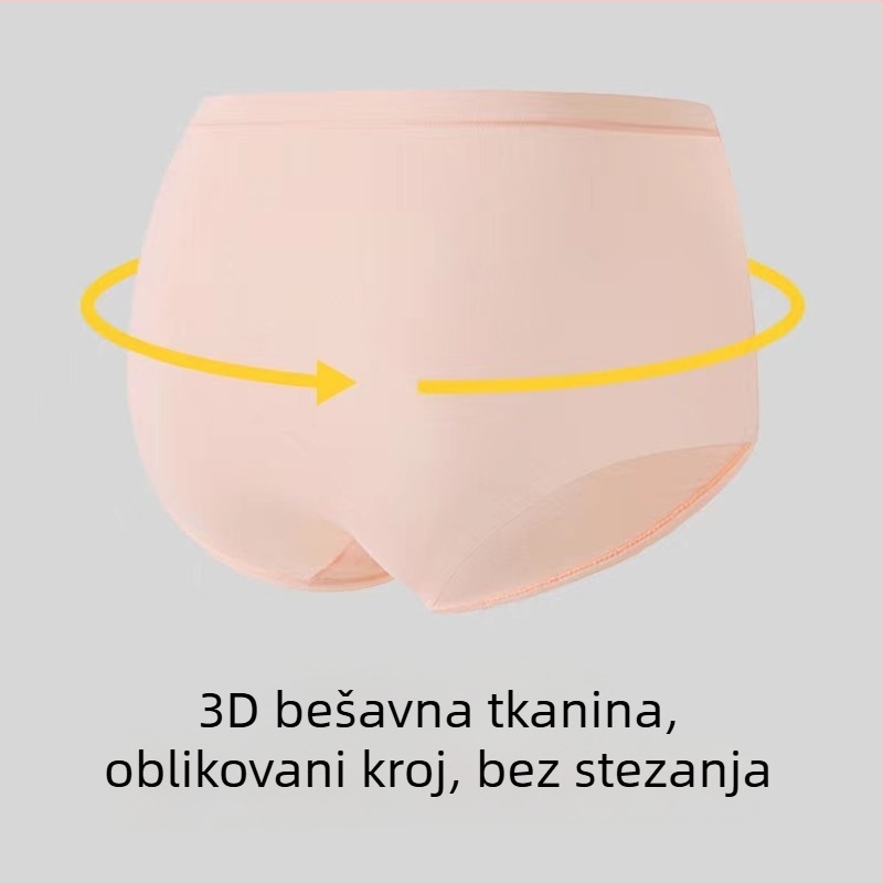 Ženske gaćice od modalnog materijala s antibakterijskom podstavom od pamuka, prozračne, bezšivne, plus veličina