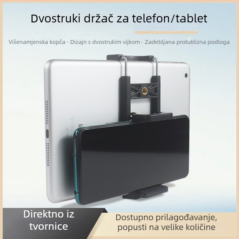 Dvofunkcijski klip za mobitel i tablet uz stolnu podršku – 2-in-1 za selfie i fotografiju