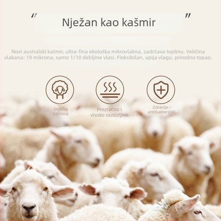 Ženska termalna majica s flisom, dvostrano četkana površina, V izrez, dugi rukav, zimska sloj od viskoze
