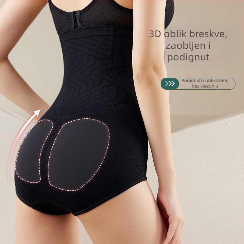Bešivne ženske gaćice s visokim strukom, uz podršku za oblikovanje struka i abdomena, antibakterijske, međunožje od 100% pamuka, nakon poroda oblikovanje tijela