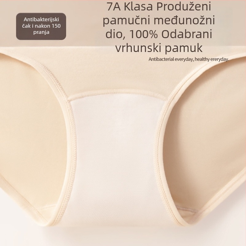 Modalne ženske gaćice visokog struka za oblikovanje, produženi međunožje, jednobojne, kontrola trbuha, pamuk podstavljena područje između nogu, antibakterijski