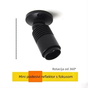 Bohao Lighting površinski montirani mini LED reflektor s podesivim zumom, za vitrine i ormare za nakit