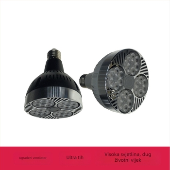 35W PAR30 LED spot svjetlo, 220V, tiši ventilator, visok sjaj bijelo-toplo-neutralno svjetlo za trgovine