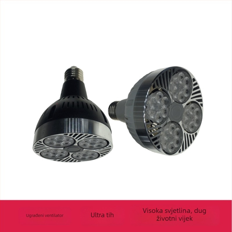 35W PAR30 LED spot svjetlo, 220V, tiši ventilator, visok sjaj bijelo-toplo-neutralno svjetlo za trgovine