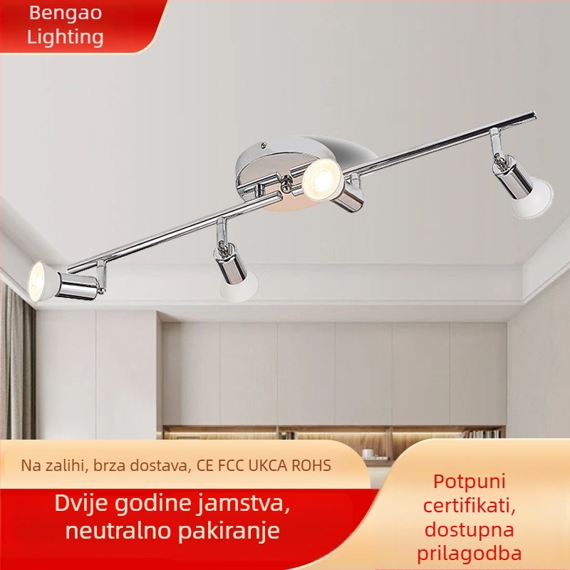 4-glave LED stropne spot lampe, prilagodljive, za izložbene dvorane, pozadinske zidove i kuhinju