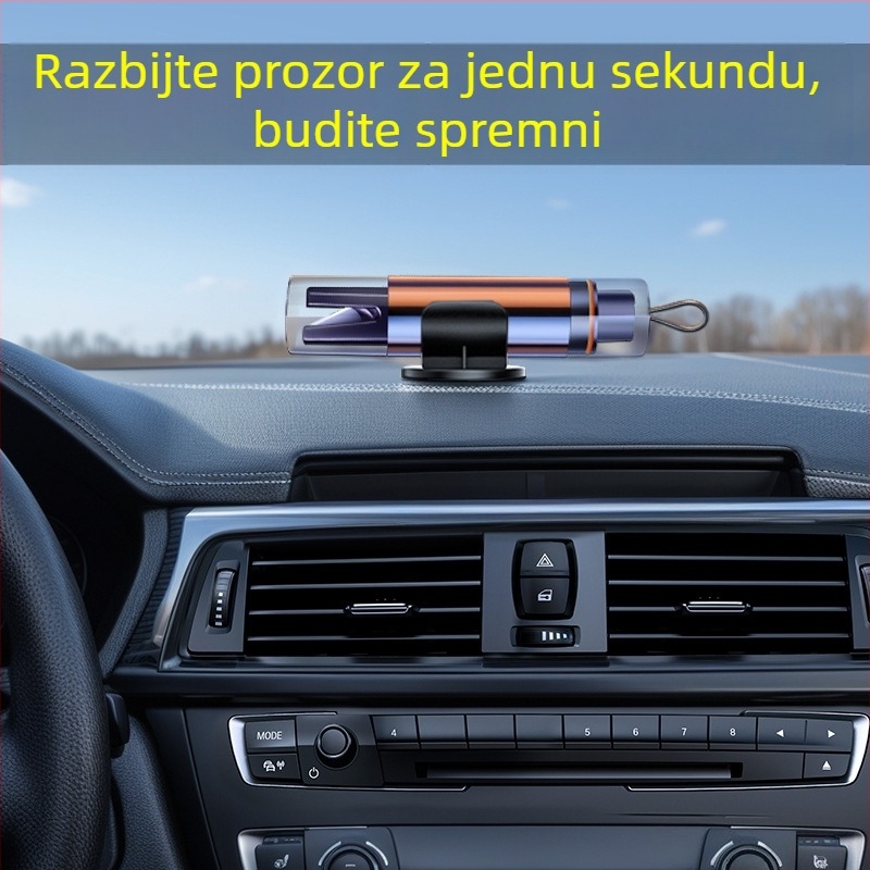 Razbijač prozora za automobil — višestruki evakuacijski alat u vozilu