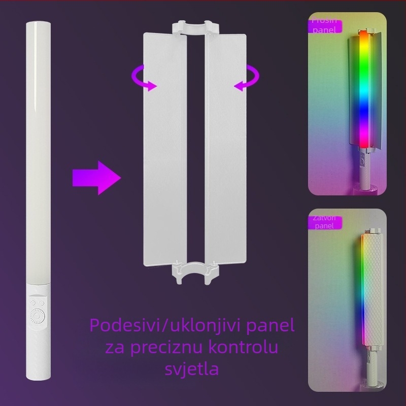 Svjetlo za ljepotu brade i vrata za streamer, RGB LED, ambijentalno osvjetljenje, prenosna ručna vanjska svjetiljka