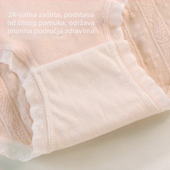 Djevojačke pamučne gaćice srednjeg struka, japanskog stila, jednobojne s mašnicom, udobne