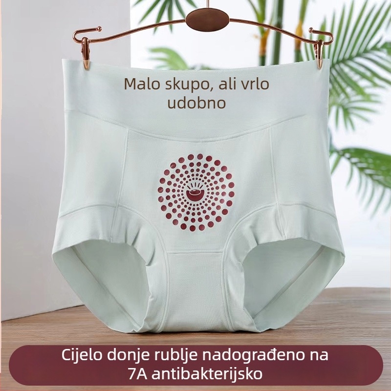 Ženske gaćice visokog struka od modal Lenzing, prozračne, oblikuju trbuh, s cvjetnim gradijentom uzorka