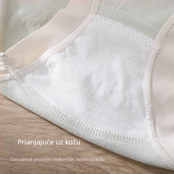 Bešivne ženske gaćice visokog struka, bez šavova, 100% pamuka, visoka elastičnost, udobne i prozračne, oblikovanje trbuha i podizanje stražnjice, trokutaste gaćice