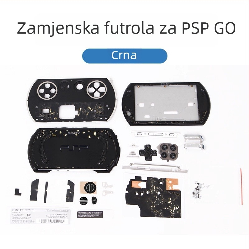 PSP Go kućište zamjena s kompletnim setom tipki, vijaka, pribora i naljepnica