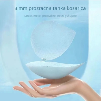 Izuzetno tanak, prozračan bezšavni grudnjak za ljeto, Ice Silk, lijep leđa, bez žice, čvrste čašice, velika veličina