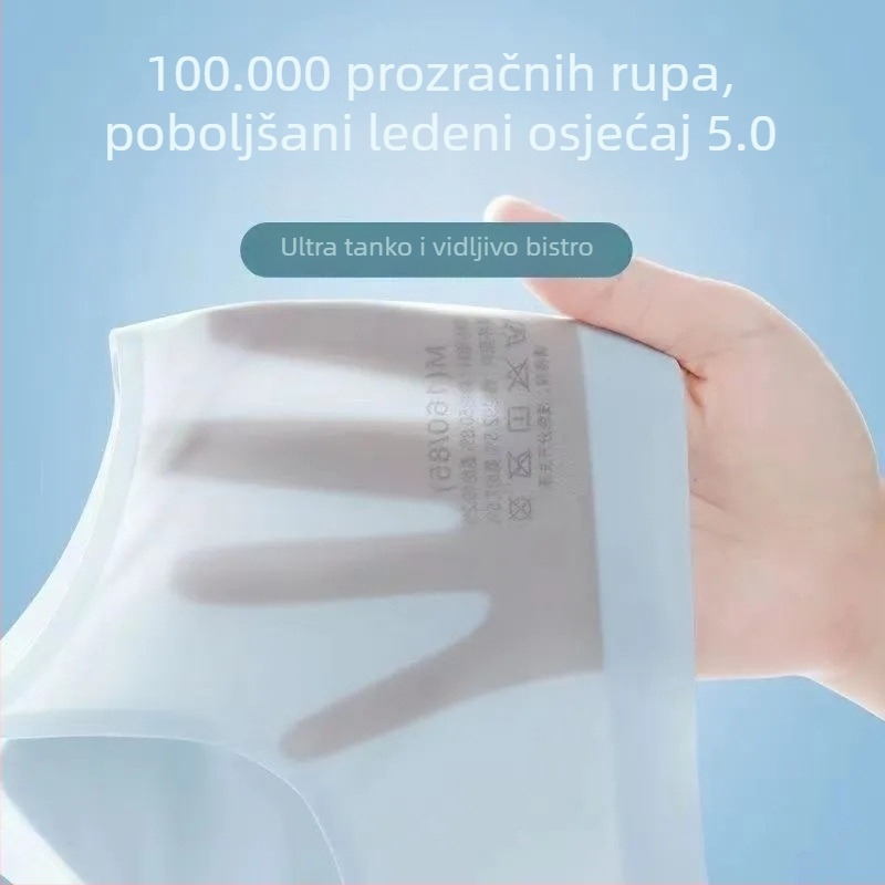 Izuzetno tanak, prozračan bezšavni grudnjak za ljeto, Ice Silk, lijep leđa, bez žice, čvrste čašice, velika veličina