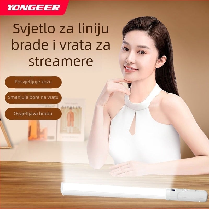 Prijenosno svjetlo za live emitiranje s dvostrukom temperaturom boje, ručno osvjetljenje za popunjavanje ispod brade