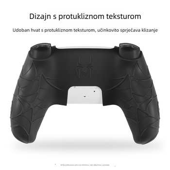 Silikonska zaštitna maska za PS5 kontroler – potpuno pokriće, mekani kućište s uzorkom pauka, protuklizno