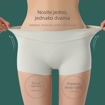 Bešavne bijele ženske hipster gaćice za ljeto, lagane, pamuk u području prepona, antibakterijske, podižu stražnjicu, zaštita od proziravanja, tijelo-prianja dizajn