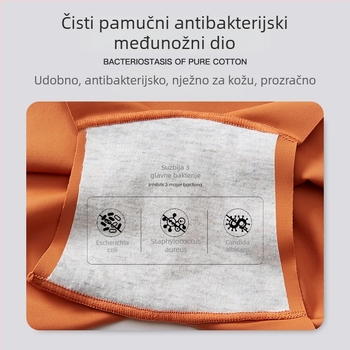 Bešavne bijele ženske hipster gaćice za ljeto, lagane, pamuk u području prepona, antibakterijske, podižu stražnjicu, zaštita od proziravanja, tijelo-prianja dizajn