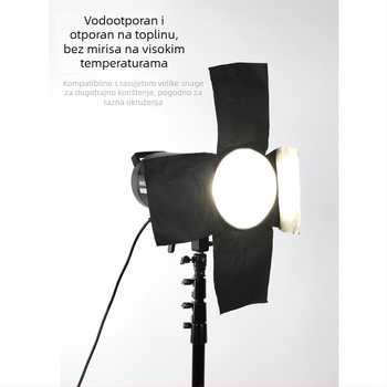 Crni fotografijski pozadinski papir s aluminijskom folijom i tkaninom koja upija svjetlo, dodaci za kontrolu osvjetljenja