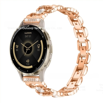 18 mm metalna narukvica za Garmin Vivoactive Venu3 s dijamantnom ukrasom