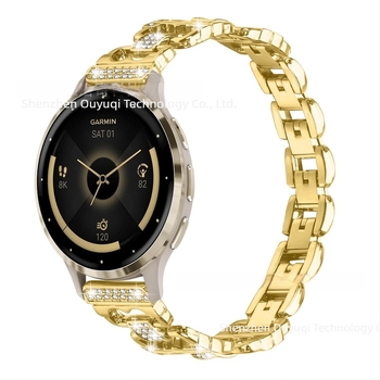 18 mm metalna narukvica za Garmin Vivoactive Venu3 s dijamantnom ukrasom