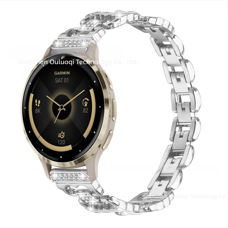18 mm metalna narukvica za Garmin Vivoactive Venu3 s dijamantnom ukrasom
