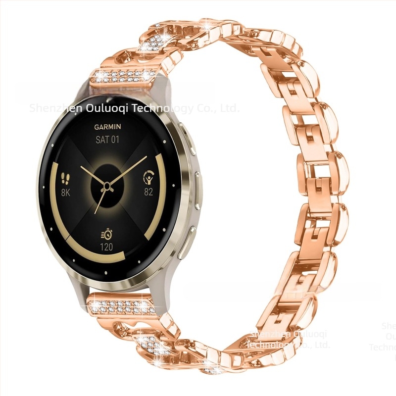 18 mm metalna narukvica za Garmin Vivoactive Venu3 s dijamantnom ukrasom