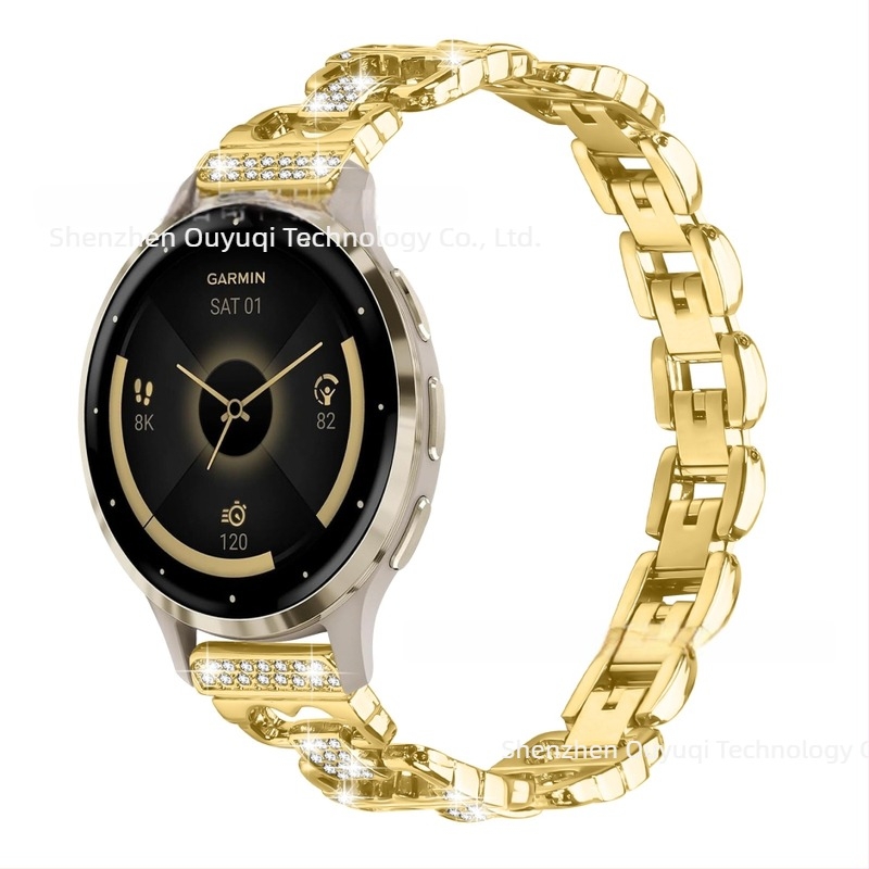 18 mm metalna narukvica za Garmin Vivoactive Venu3 s dijamantnom ukrasom